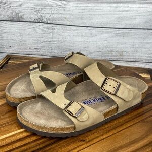 NEW Birkenstock Atlanta Taupe Soft FootBed Leather Sandal Women’s Size 11 EU 42